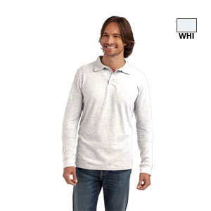 Мъжка блуза с яка в бял цвят