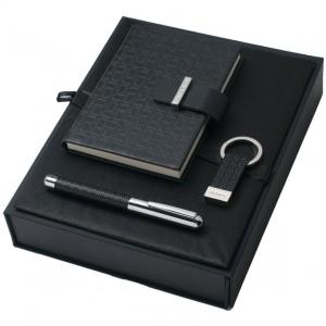 Луксозен комплект - Бележник А6, ключодържател- USB памет и ролер