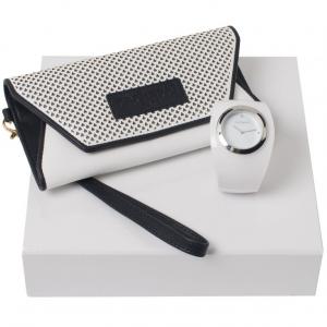 Стилен дамски комплект - Дамска чанта и ръчен часовник
