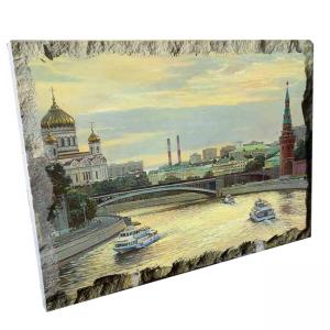 Картина върху врачански камък - 30x45 см - Москва