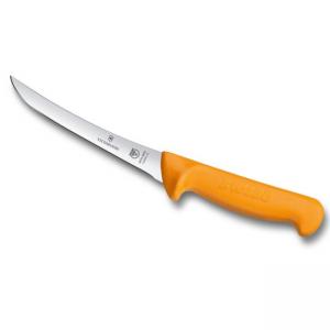 Професионален нож Swibo® за обезкостяване, извит, тясно полутвърдо острие 130 мм