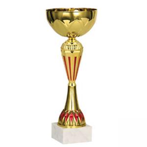 Стандартна спортна купа, златно покритие с червени елементи - височина 33 см