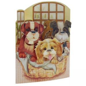 Картичка Puppies In A Basket, Swing Card