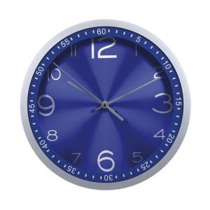 Стенен часовник в синьо и сребърно