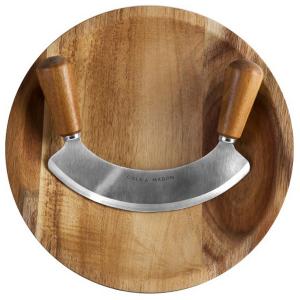 COLE & MASON Комплект за кълцане с дървена подложка