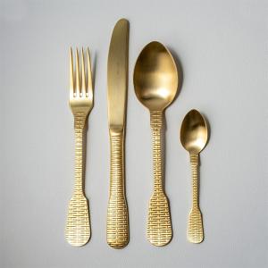 HERDMAR Прибори за хранене “OSIER“- 24 части - позлатени мат