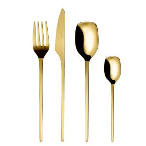 HERDMAR Прибори за хранене “VERSO“- 24 части - позлатени мат