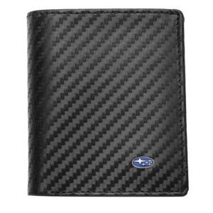 Мъжки вертикален портфейл SILVER FLAME с лого на Subaru