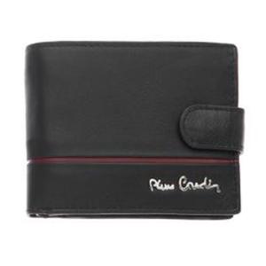 Мъжки портфейл с хоризонтална червена лента - малък PIERRE CARDIN