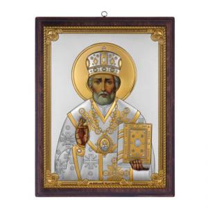 Икона посребрена Свети Никола