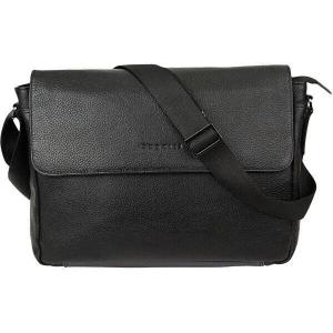 Кожена хоризонтална чанта Bugatti Citta, голяма, черна