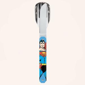 Комплект за хранене Akinod Straight Cutlery 12H34, Superman Vintage