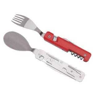 Комплект за хранене Akinod Multifunction Cutlery 13H25, Red Aluminium