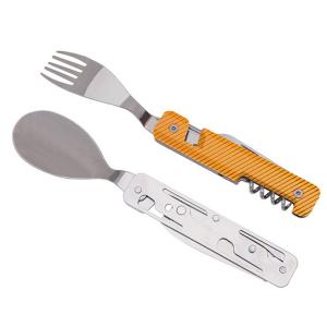 Комплект за хранене Akinod Multifunction Cutlery 13H25, Orange Aluminium