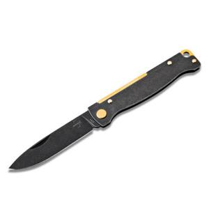 Джобен нож Boker Plus Atlas Black Stonewash Brass