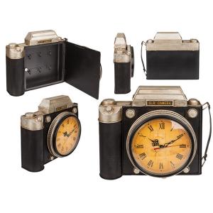 Метална кутия за ключове, фотоапарат с часовник