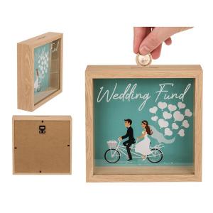 Дървена касичка Wedding Fund