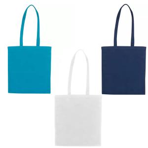 Памучна пазарска чанта с дълги дръжки 140 gr/m².
