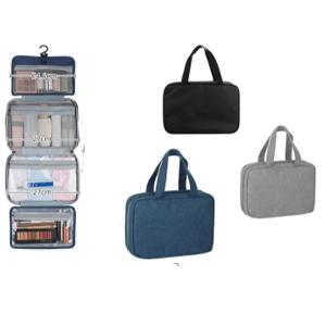 Козметична чанта за пътуване, разгъваема с четири отделения и закачалка