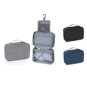 Козметична чанта за пътуване, разгъваема с отделения и закачалка