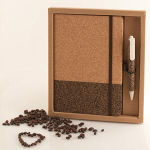 Тефтер A5 с ластик и еко химикалка