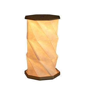 GINGKO Сгъваема Смарт лампа “Twist Hexagon“ - с дървени капаци от орех