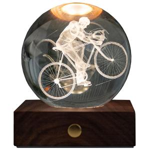 GINGKO 3D Смарт лампа “Amber Crystal“ - Велосипедист