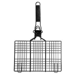 MUSTANG Решетка / скара за барбекю с незалепващо покритие и мобилна дръжка - 36 х 35 см.
