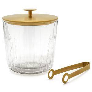 LEOPOLD VIENNA Стъклен съд за лед с щипки “Arinto“