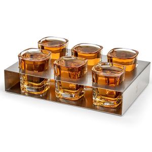 LEOPOLD VIENNA К-т чаши за шотове 6бр със стоманена табла