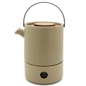 BREDEMEIJER Керамичен сет за чай с филтър и приставка за подгряване “Umea“- бежов - 1,2 л