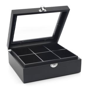 BREDEMEIJER Бамбукова кутия за чай с 6 отделения - черна