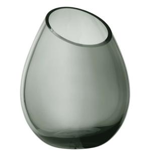 BLOMUS Стъклена ваза DROP, Ø19 см - цвят опушено сиво (Smoke)