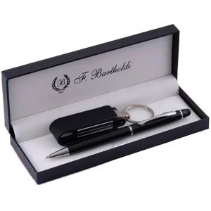 Комплект метална химикалка и кожено USB 32GB