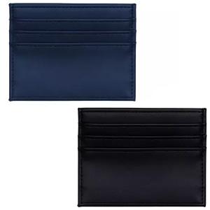 Двустранен кожен калъф за карти с RFID защита в индивидуална кутия