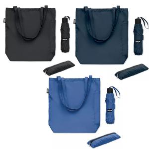 Комплект ветроустойчив сгъваем чадър и чанта