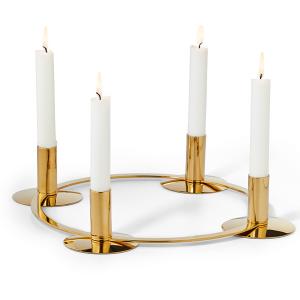 PHILIPPI Двустранен позлатен свещник “LA SERENA“ PHILIPPI Двустранен позлатен свещник “LA SERENA“