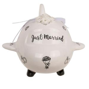 Керамична касичка Airplane, Just Married Керамична касичка Airplane, Just Married