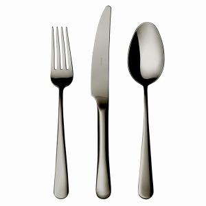 HERDMAR Прибори за хранене “LUXOR“ - 24 части - антрацит PVD покритие, гланц