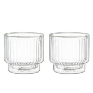 MAKU Комплект от 2бр оребрени двустенни чаши - 260мл. MAKU Комплект от 2бр оребрени двустенни чаши - 260мл.