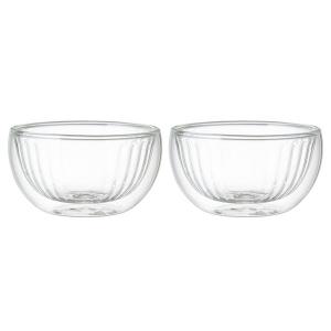 MAKU Комплект от 2бр оребрени двустенни купи - Ø10 см. MAKU Комплект от 2бр оребрени двустенни купи - Ø10 см.