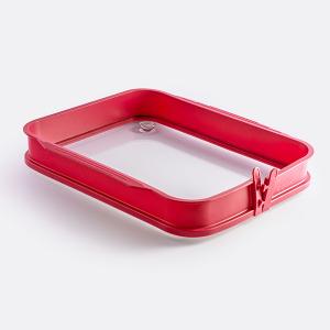 COOX Силиконова тава със стъклена основа - червена COOX Силиконова тава със стъклена основа - червена