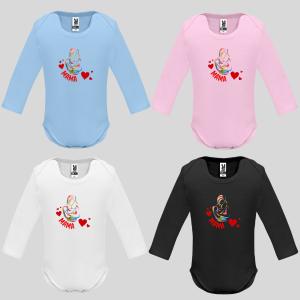 Бебешко боди с надпис - MAMA и прегръдка