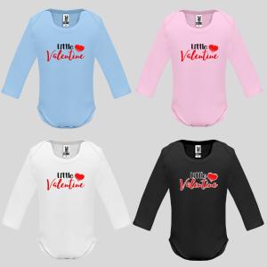 Бебешко боди с надпис - Little Valentine
