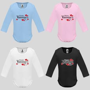 Бебешко боди с надпис - Happy Valentine`s Day