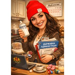 Карикатура върху Фото Хартия А4 - 21.0×29.7 см Карикатура върху Фото Хартия А4 - 21.0×29.7 см