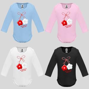 Бебешко боди с надпис - Мартеничката на Мама и Тати Бебешко боди с надпис - Мартеничката на Мама и Тати