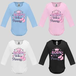 Бебешко боди с надпис - Born to be a princess