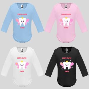 Бебешко боди с надпис - Моето първо зъбче за момиче