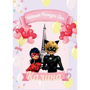 Плакати за Рожден Ден - Калинката и Черния котарак